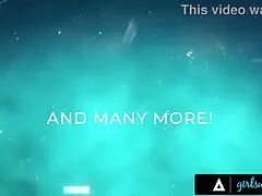 Lesbisch, Lingerie, Natürlichen titten, Öl, Orgasmus, Rotschopf, Ablutschen, Titten