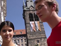 Sucer une bite, Brunette brune, Tchèque, Hd, Réalité, Fils, Adolescente, Nénés