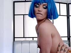 Humping Blue Hair 18Yo Girl Babe - Hard Fuck