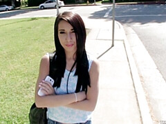 Grote lul, Grote mammen, Bruinharig, Hondjeshouding, Buiten, Gezichtspunt, Mager, Tiener