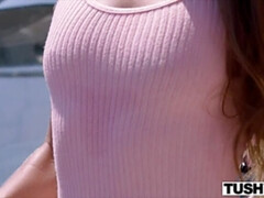 Brunette brune, Éjaculer dans la bouche, En levrette, Hard, De plein air, Public, Chatte, Maigrichonne