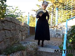 Pijpbeurt, Oudere vrouw, Omie, Likken, Rijpe lesbienne, Kut duiken