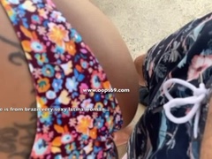 Arsch, Grosser arsch, Brasilien, Familie, Fingern, Öffentlich, Sohn, Stiefmutter