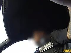 Anal liking bitch get a policemans pecker drowned in her ass - faux cop