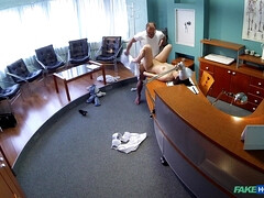 Leie, Blasen, Betrug, Arzt, Handjob, Büro, Uniform, Spanner
