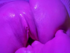 Amateur, Clitoris, Acercamiento, Hembra, Hd, Maduro, Nylon, Coño