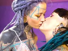 Pijpbeurt, Gapende, Hd, Naakt, Orgasme, Doordringend, Trio, Tieten likken