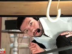 Grosser arsch, Grosse titten, Schwarz, Hundestellung, Büro, Orgasmus, Reiten, Schreiend