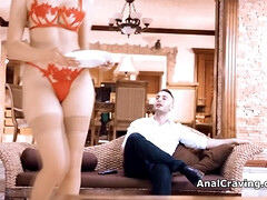 Anal, Grosse bite, Gros seins, Sucer une bite, Petite amie, Hard, Lingerie, Jarretelles