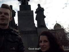 Watch as this cash-hungry dude watches as his hot brunette teen gets fucked in POV