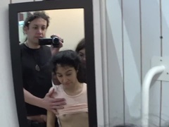 Blasen, Geschnappt, Frau frau mann, Hd, Lecken, Pov, Jungendliche (18+), Titten