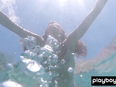 Grote mammen, Bruinharig, Rondborstig, Naakt, Natuurlijk, Klein, Mager, Alleen