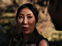 Bigtitted bae doggystyled in 3some