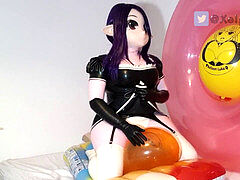 Britse, kousen, latex