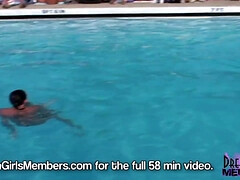 Gros seins, Plantureuse, Nue à poil, De plein air, Piscine, Public, Réalité, Solo