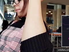 Enthousiasteling, Bruinharig, Stel, Vriendin, Hd, Masturbatie, Openbaar, Speelgoed