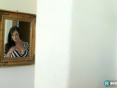 Gros seins, Sucer une bite, Brunette brune, Tir de sperme, Hd, De plein air, Suçant, Branlette espagnole