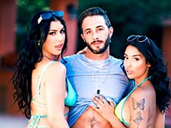 Big ass scene with innocent Vanessa Sky and Queenie Sateen from Mommy’s Boy