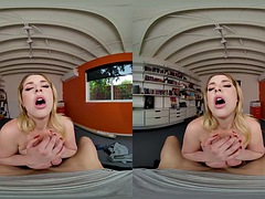 Tussi, Grosser schwanz, Grosse titten, Blondine, Hardcore, Pov, Realität, Titten