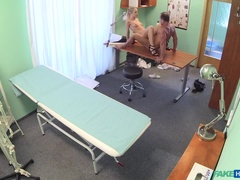 Betrug, Paar, Arzt, Hundestellung, Büro, Muschi, Uniform, Spanner