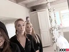 Lesbo cougar punishing young