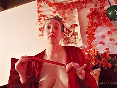 Rose Kelly with her mouth full