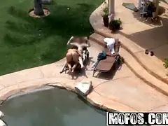 Mofos - drone hunter - (Alison Tyler) - poolside screwing