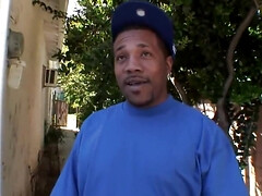 Brunette whore Kitty sits on black guy's face with her cunt