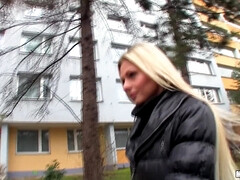 Blondine, Blasen, Tschechisch, Europäisch, Geld, Im freien, Pov, Realität