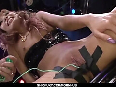 Asiatique, Japonaise, Léchez, Maman, Chatte, Rasée, Nénés, Jouets