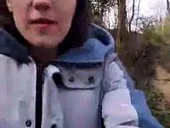 Pretty face milf outdoor stripping and teasing: Amateur, Brunette Solo Porn