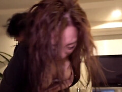 Enthousiasteling, Aziatisch, Sperma, Harig, Japaans, Kut duiken, Trio, Tieten likken