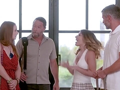 Tussi, Grosser schwanz, Blasen, Gruppe, Lecken, Rotschopf, Taboo, Jungendliche (18+)