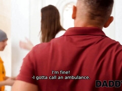 Olivia Madison & Dorian Del Isla get intimate with Johnny palms in this hot and heavy stepdad-cheating-girlfriend affair