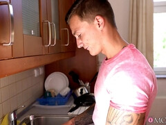 Chica, Negro, Mamada, Loco, Garganta profunda, Cocina, Lamidas, Coño