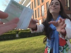 Long haired bombshell Arwen Gold gets paid for sex