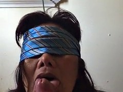 Asian Mature MILF Blowjob with cumshot