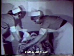 Sexy Nurses Healing Sick Patient with Sex (1950s Vintage)