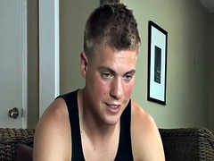 Nice Buff Blonde Guy Masturbation Interview
