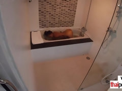 Thai girlfriend with small tits ass fucked by boyfriend