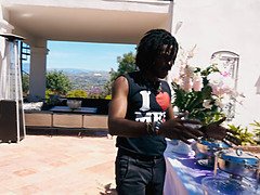 Achter de coulissen, Grote kont, Grote mammen, Zwart, Hd, Spier, Schreeuwen