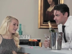 Blond, Pijpbeurt, Sperma shot, Hardcore, Hd, Ondergoed, Kut duiken, Tiener