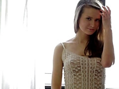 18 jaar, Grote mammen, Masturbatie, Natuurlijk, Orgasme, Slipje, Mager, Tiener