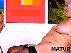 Sucer une bite, Cocu, Européenne, Mamie, Hd, Époux mari, Mature, Jarretelles