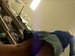 Flashing upskirt in public