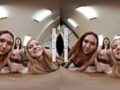 Bruinharig, Universiteit, Sperma in mond, Sperma in gezicht, Kwartet, Geschoren, Tieten likken