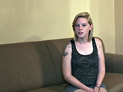 College cutie Nicky Lynn porn audition with creampie