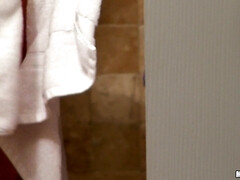 Cul, Nana, Gros seins, Brunette brune, Lesbienne, Chatte, Douche, Allumeuse