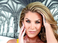 ブロンド, 指いじり, 足コキ, 下着, オナニー, 淫乱熟女, 一人, ストリッピング