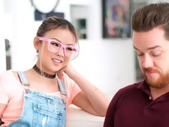 Asiatisch, Blondine, Blasen, Interrassisch, Pov, Rasiert, Jungendliche (18+), Titten